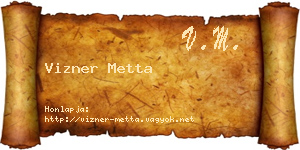 Vizner Metta névjegykártya
